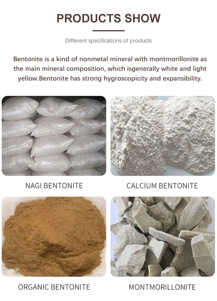 Natural bentonite for drilling best clean bentonite raw cat litter bentonite prix